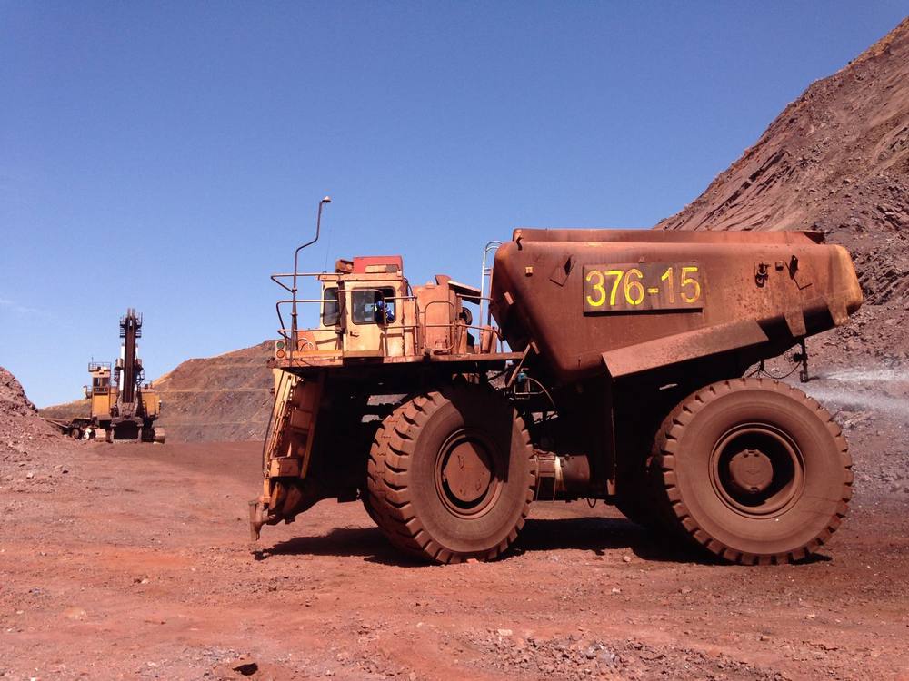 A mining truck at a quarry in Thabazimbi, South Africa